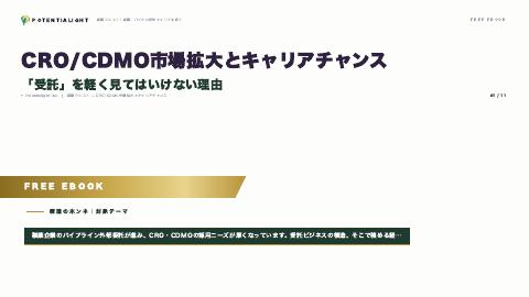 CRO/CDMO市場拡大とキャリアチャンス eBook表紙