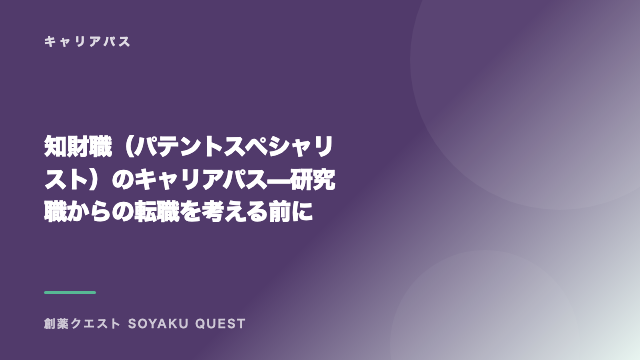 知財職（パテントスペシャリスト）のキャリアパス — 研究職からの転職を考える前に eBook表紙